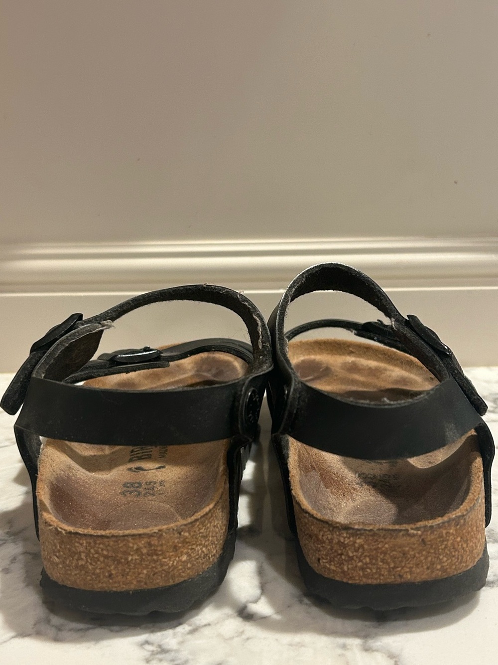 Black Rio Birkenstocks Sz 38 Size 7 - Picture 4 of 8
